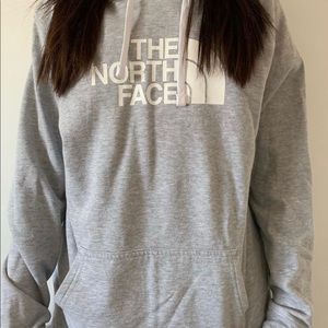 Grey north face hoodie